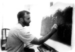 El pintor cubano Tomas Sanchez, amigo del poeta Jose Antonio Gutierrez, en su adolescencia, 1977-1978