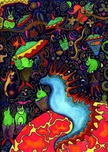 Il regno dei Lunelli, ilustración de Piero Gemelli, para su libro Los Lunelli...