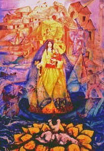 Diosa Trashumante, el poema que retoma el cuadro sobre la Oshún o Virgen de la Caridad del Cobre para los cubanos.