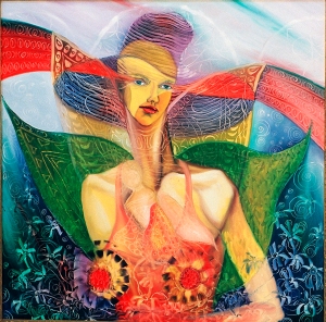 Angel con alas de mariposa, una verdadera obra de arte realizada por Ignacio Pérez Vázquez, y retomada aquí poéticamente por José Antonio Gutiérrez.