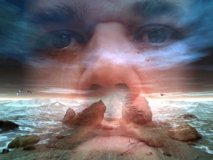 La nostalgia del ángel, intervención fotográfica de José Antonio Gutiérrez Caballero.