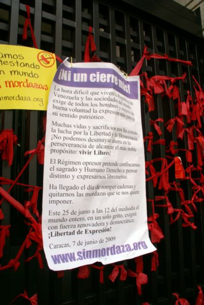 Declaración de Amordazados en Venezuela, foto de Cecilia Rodríguez.