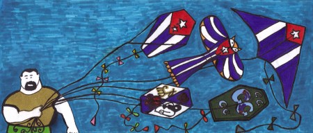 Mis Papalotes con Banderas, y los primeros Papalotes, ya preseleccionados: el Papalote Bandera de Chiquita Cubana, nuestra Margarita García Alonso, el de Cubaleah, diseño de Willi Trapiche (secundado y propuesto, a su vez por el Blog Negros Cubanos, en la persona de Ignacio Teodoro Granados, aunque él tiene igualmente que proponer uno de los suyos), y el Papalote de Cero Circunloquios, creado por Niurki y Ley Martínez.