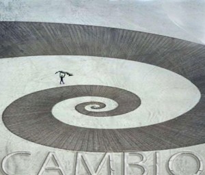 Hay que colocar a Cuba en la espiral del Cambio, affiche de Margarita García Alonso.