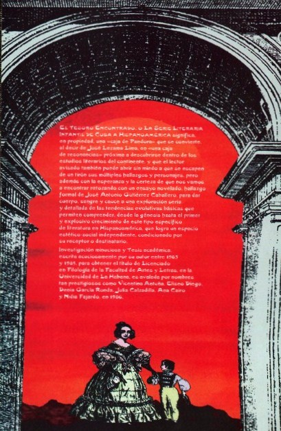 Solapa del libro El Tesoro Encontrado, de José Antonio Gutiérrez Caballero.
