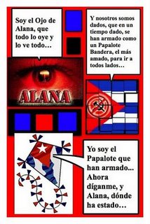 Papalote Bandera para Alana, del Blog Alana1962, con historieta de Josán Caballero.