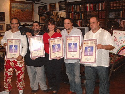 Algunos de los blogueros galardonadps con el Premio de Excelencia EGOBLOG