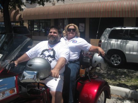 Josán Caballero en la Caravana de Motos por la Libertad de Cuba.
