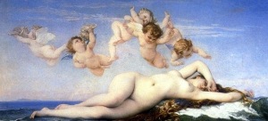 Eros y Anteros, con su madre Venus