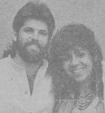 María Eugenia García Gonce, con su pareja sentimental, el también dramaturgo y director artístico de la tercera etapa de TEATROVA DE CUBA, José Antonio Gutiérrez Caballero, con quien realizó múltiples puestas en escena, desde 1989.